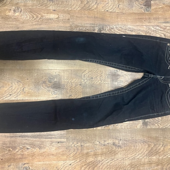 TRUE RELIGION - JOEY SN LOW RISE FLAP SKINNY ANKLE DENIM JEANS DARK RINSE - NWT - Picture 4 of 5